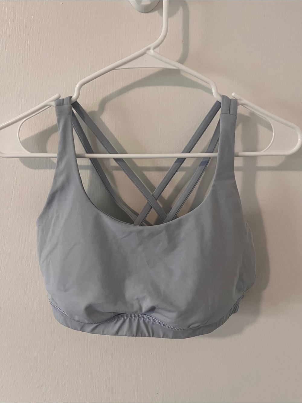 Lululemon Baby Blue Strappy Sports Bra Size 10